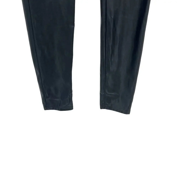 Aritzia Babaton Caspian Pants Vegan Leather High Waist Slim Black Size 10 - Picture 5 of 11